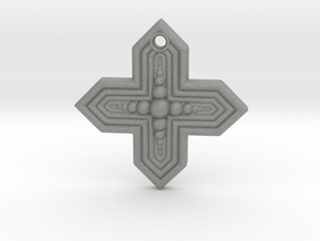 cross pendant in Gray PA12 Glass Beads