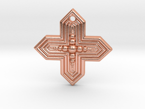 cross pendant in Natural Copper