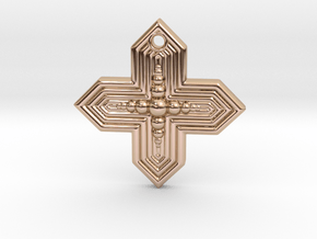 cross pendant in 9K Rose Gold 