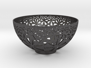 bowl in Dark Gray PA12 Glass Beads