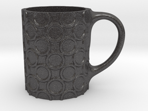 mug circles in Dark Gray PA12 Glass Beads
