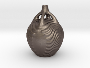 vase2211 in Polished Bronzed-Silver Steel