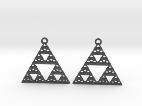 p_s_earrings in Dark Gray PA12 Glass Beads