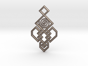 Pendant in Polished Bronzed-Silver Steel