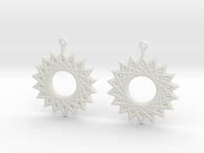 sun king earrings in PA11 (SLS)