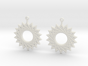sun king earrings in White Natural TPE (SLS)