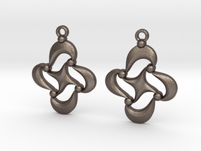earrings in Polished Bronzed-Silver Steel