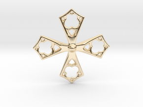 cross in 14k Gold Plated Brass