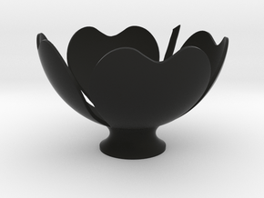 clover bowl in Black Smooth PA12