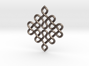 knots pendant in Polished Bronzed-Silver Steel