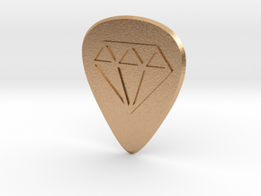 guitar pick_diamond in Natural Bronze