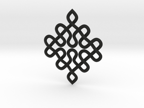 knots pendant in Black Natural TPE (SLS)