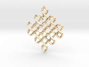 knots pendant in 9K Yellow Gold 