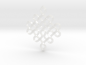 knots pendant in Clear Ultra Fine Detail Plastic