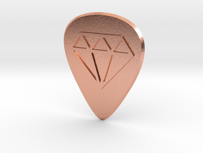 guitar pick_diamond in Natural Copper