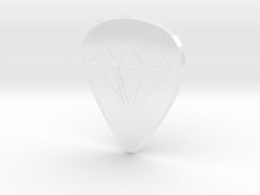 guitar pick_diamond in Clear Ultra Fine Detail Plastic