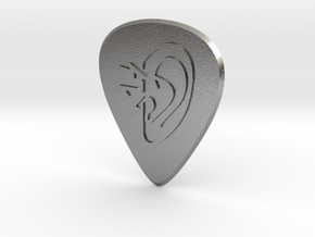 guitar pick_ear pain in Natural Silver