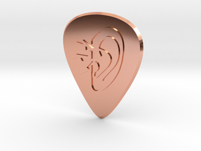 guitar pick_ear pain in Polished Copper