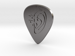guitar pick_ear pain in Processed Stainless Steel 316L (BJT)