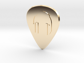 guitar pick_headphones in 14k Gold Plated Brass