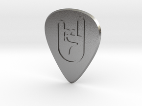 guitar pick_heavy hand in Natural Silver