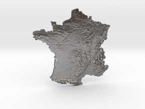 France heightmap in Processed Stainless Steel 17-4PH (BJT)