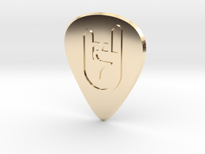 guitar pick_heavy hand in 9K Yellow Gold 
