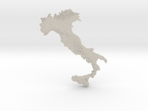 Italy Heightmap in Natural Sandstone