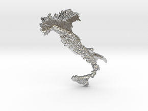 Italy Heightmap in Natural Silver