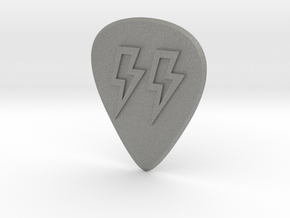 guitar pick_lightning in Gray PA12