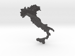 Italy Heightmap in Dark Gray PA12 Glass Beads