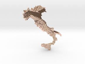 Italy Heightmap in 9K Rose Gold 