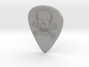 guitar pick_skull in Aluminum