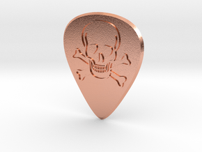 guitar pick_skull in Natural Copper