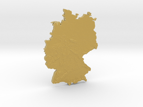 Germany Heightmap in Tan Fine Detail Plastic