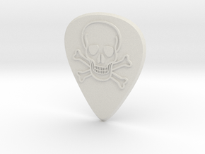 guitar pick_skull in White Natural TPE (SLS)