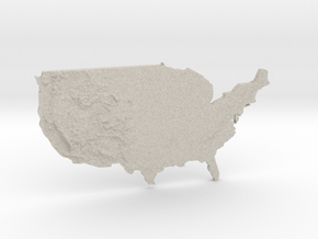 USA Heightmap in Natural Sandstone