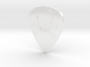 guitar pick_skull in Clear Ultra Fine Detail Plastic
