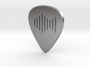 guitar pick_sound wave in Natural Silver