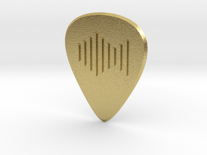 guitar pick_sound wave in Natural Brass