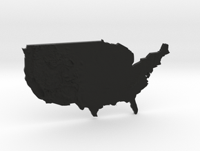 USA Heightmap in Black Natural TPE (SLS)