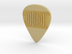 guitar pick_sound wave in Tan Fine Detail Plastic