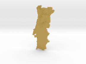 Portugal Heightmap in Tan Fine Detail Plastic