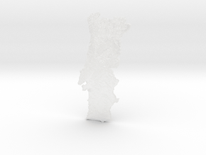 Portugal Heightmap in Clear Ultra Fine Detail Plastic