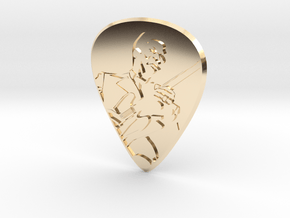 Guitar Pick_BB in 14K Yellow Gold