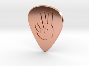 guitar pick_victory in Polished Copper