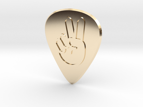 guitar pick_victory in 9K Yellow Gold 