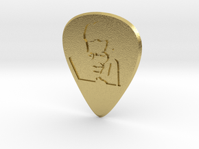 Guitar Pick_chuck in Natural Brass