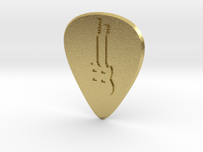 Guitar Pick_Double Neck Guitar in Natural Brass