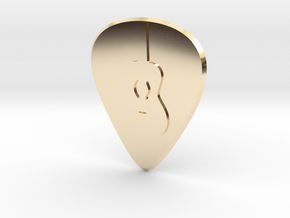 guitar pick_guitar in 14k Gold Plated Brass